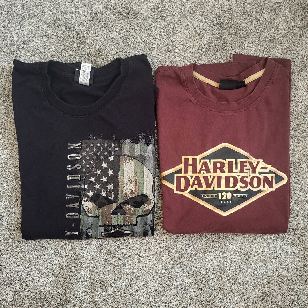 Harley Davidson Mens Bundle of 2 T Shirts Sz XXL